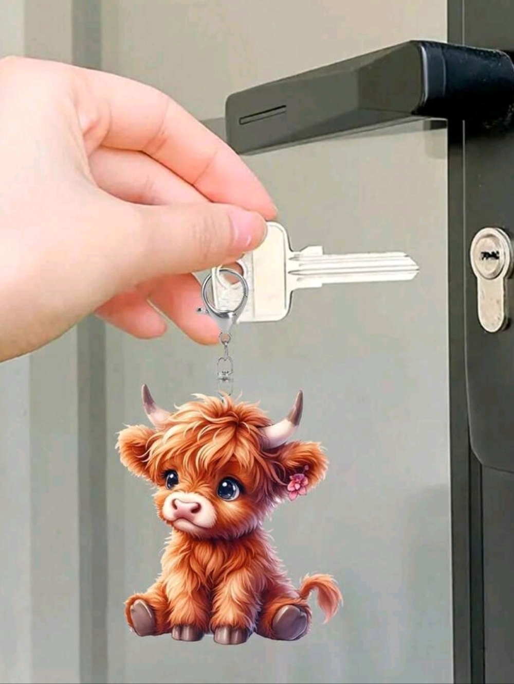 NIP: Cute 🐄Highland Cow🐄 Bagcharm/Keyring - Picture 3 of 7